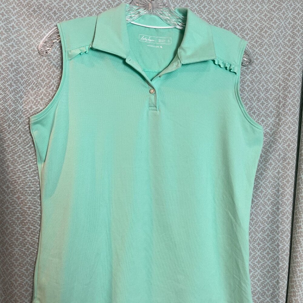 Women's mint green Lady Hagen sleeveless polo Size S